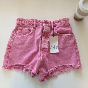 Pink Jean Shorts